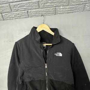 The North Face Denali Fleece Jacket Womens Medium Black Full Zip Mock Neck